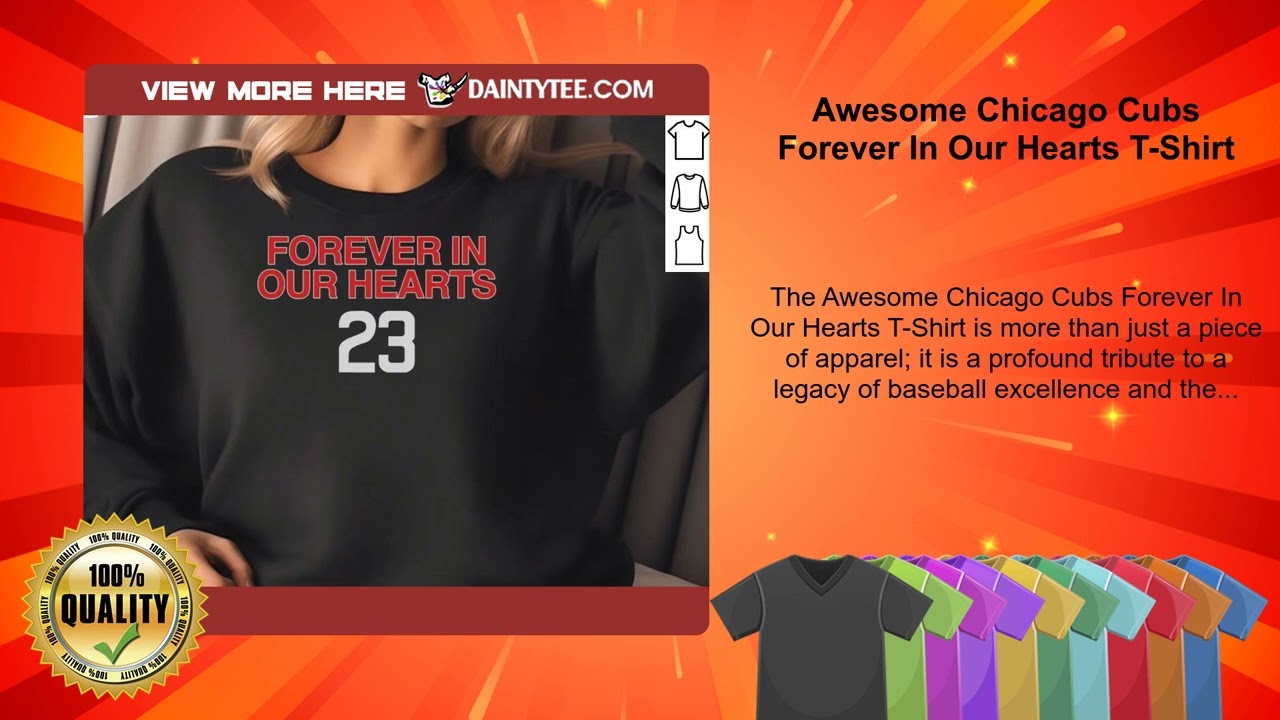 Awesome Chicago Cubs Forever In Our Hearts T-Shirt