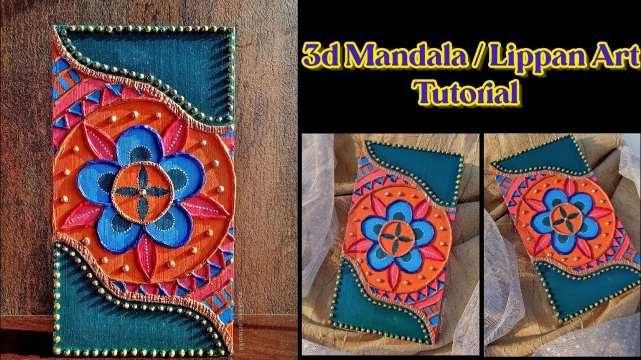 3D Mandala / Lippan Art Tutorial Video |#mandala #lippanart #homedecor |Muskaan Singhi |