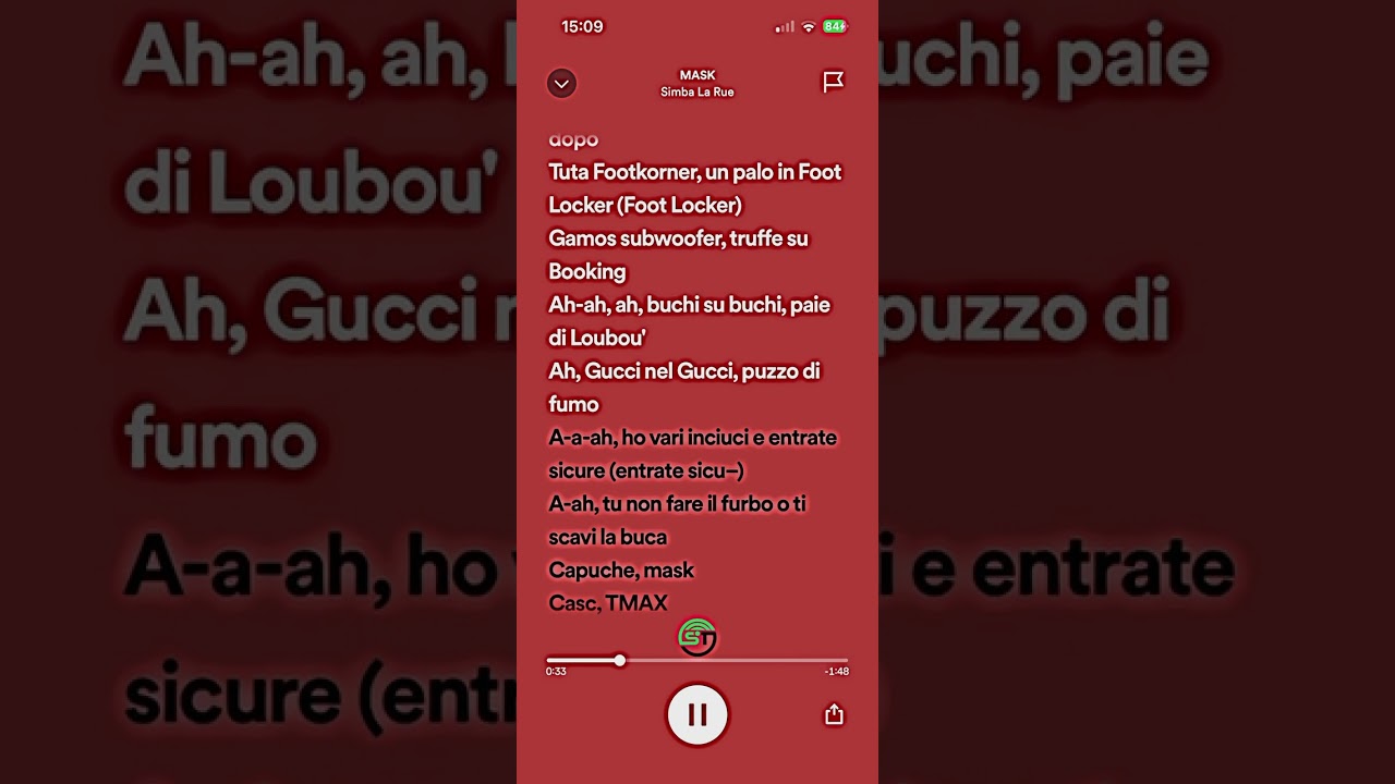 Simba La Rue - Mask 😈 (Lyrics) / SpotifyTesti.it