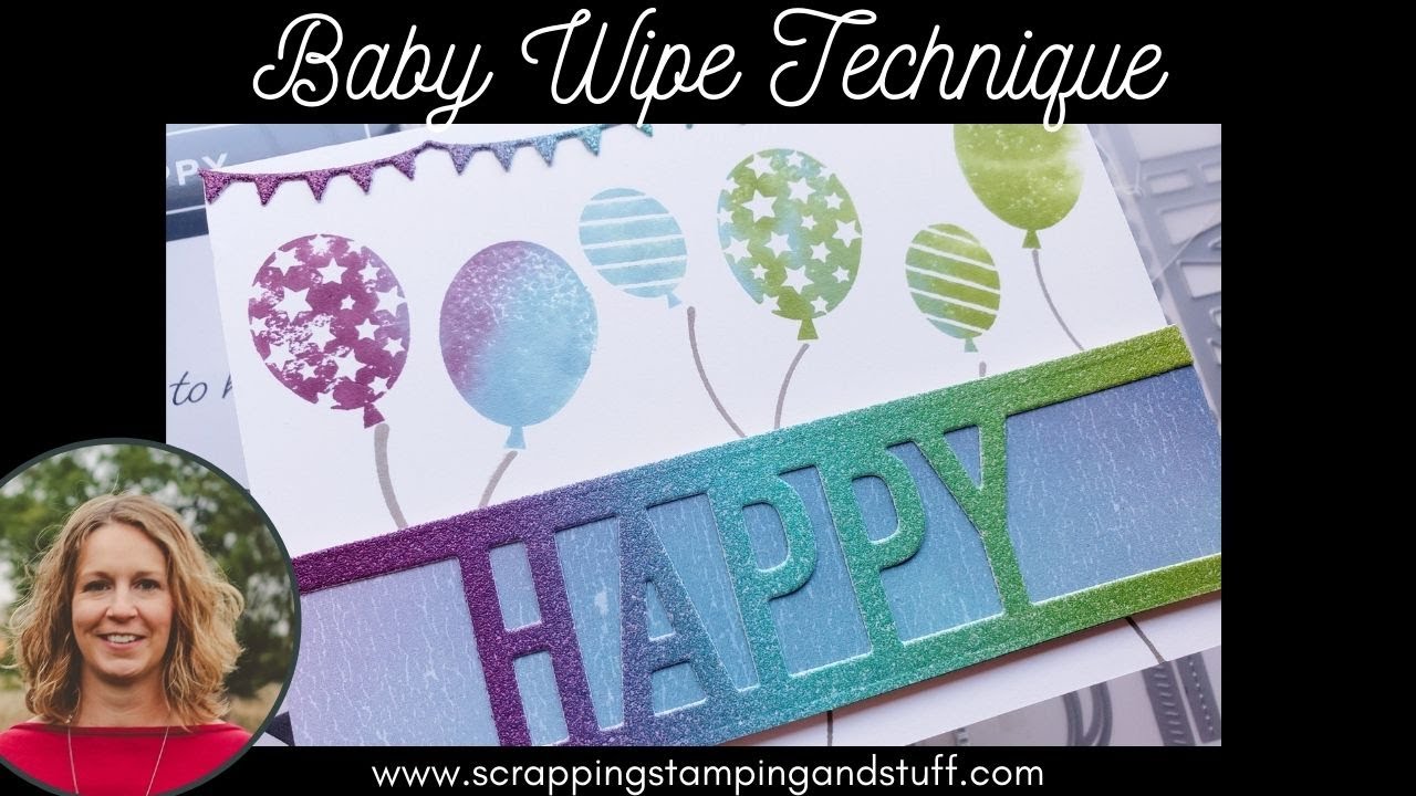 A Fun Baby Wipe Technique And A Rainbow Birthday Card