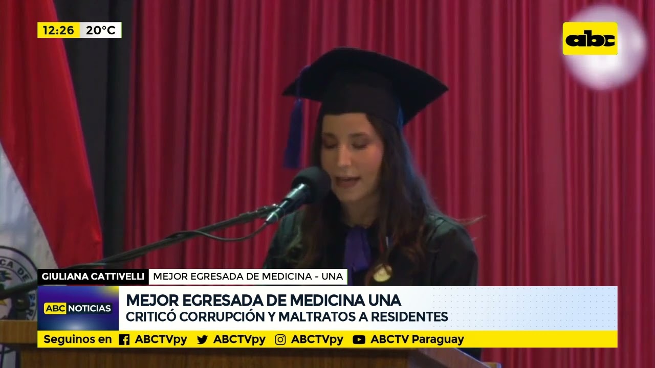 Mejor egresada de Medicina UNA criticó corrupción y maltratos a residentes