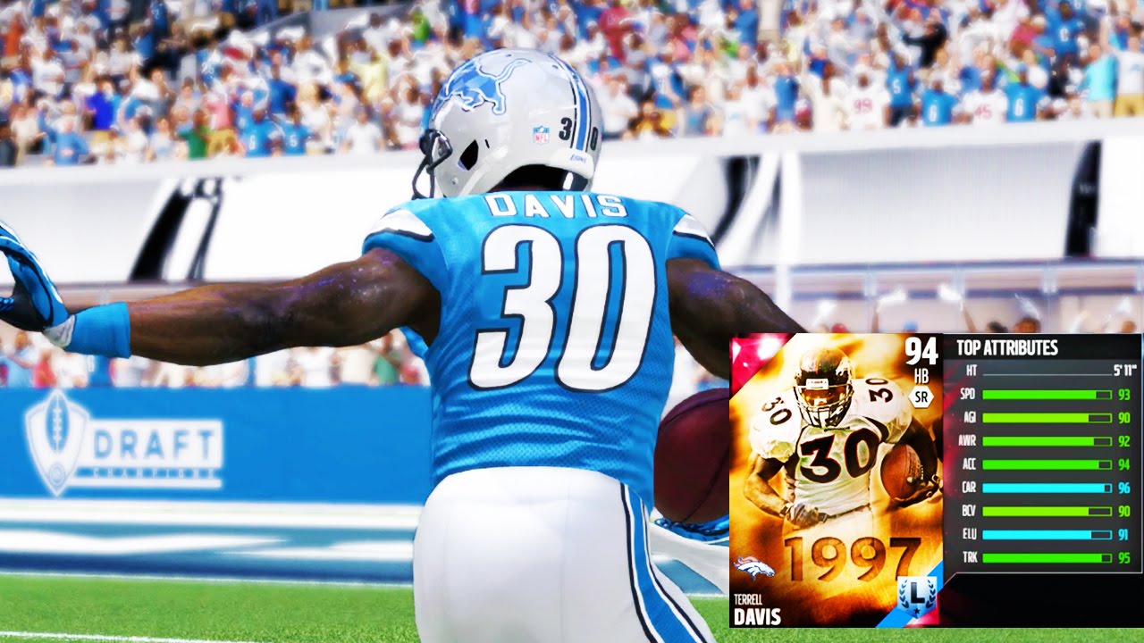 Madden 16 Draft Champions Gameplay - Terrell Davis Proves His Worth! Juggernaut Team Drafted!