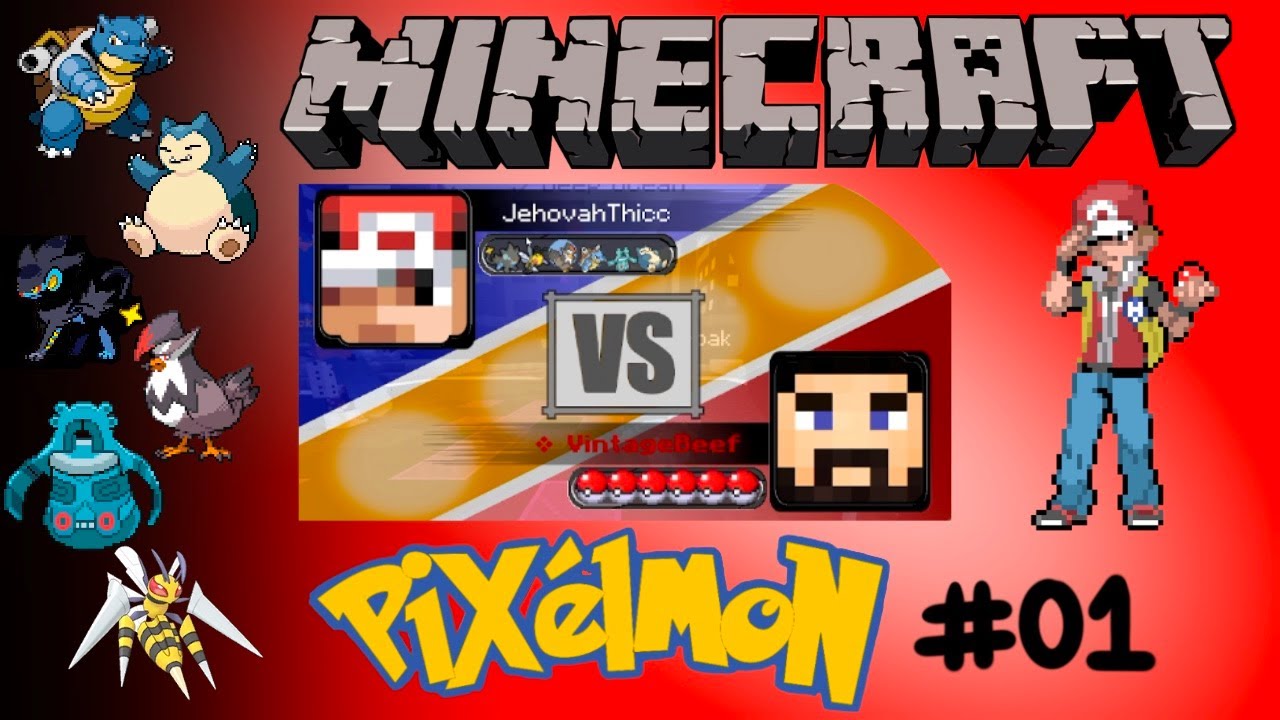 BATTLE W/ VINTAGEBEEF :: Minecraft Pixelmon Episode 01