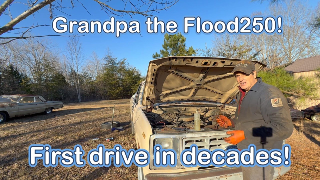 84 F250 first drive since disastrous flood!  Will the Flood250 truck see the road again?