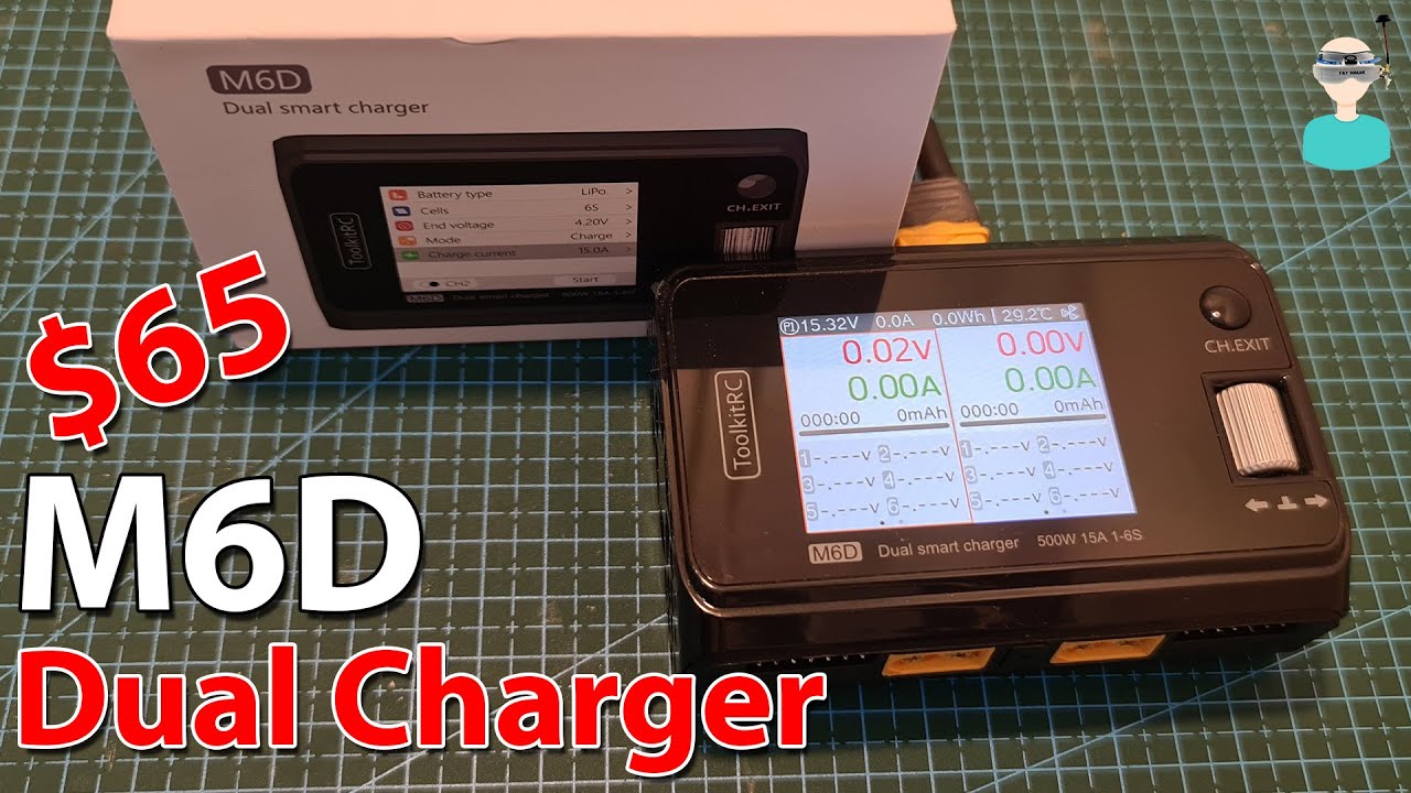 ToolkitRC M6D 500W Dual Battery Mini Smart DC Charger