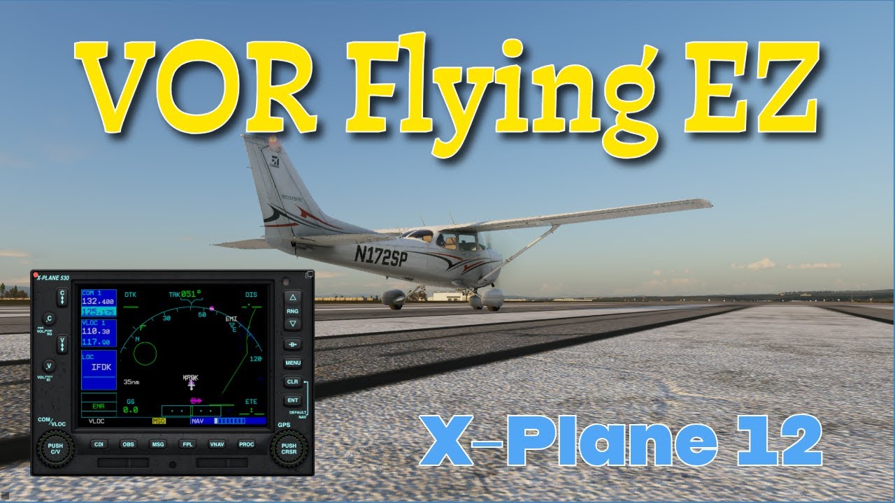 Навигация по VOR в X-Plane 12 (Garmin 530 + Winds)