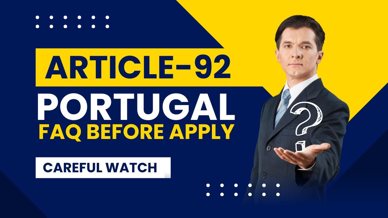 Portugal Article 92 Residence Permit for Vocational Students (FAQ)