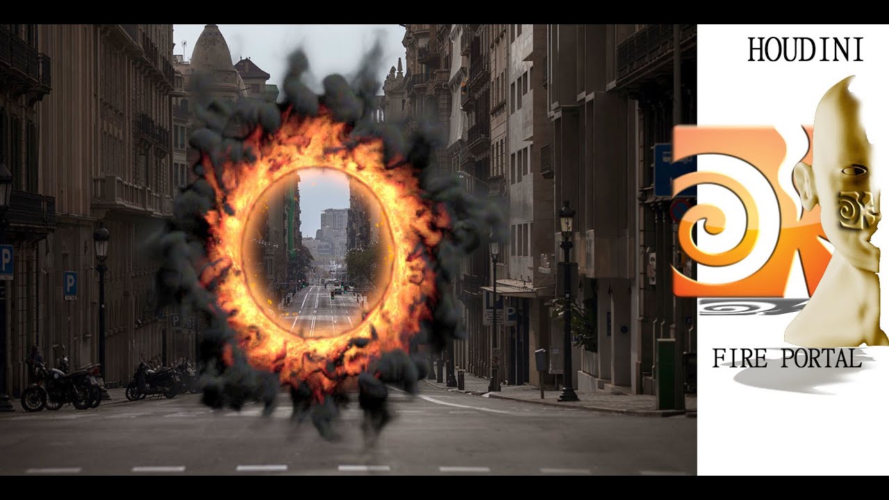 Houdini/Create Fire Portal/Создание Огненнного портала