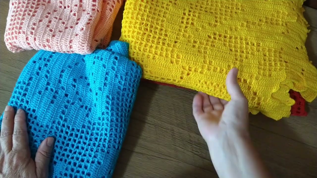 Produção de 6 caminhos de Mesa 😍 Encomenda que vai para a França ✈️#semprecirculo #crochefile