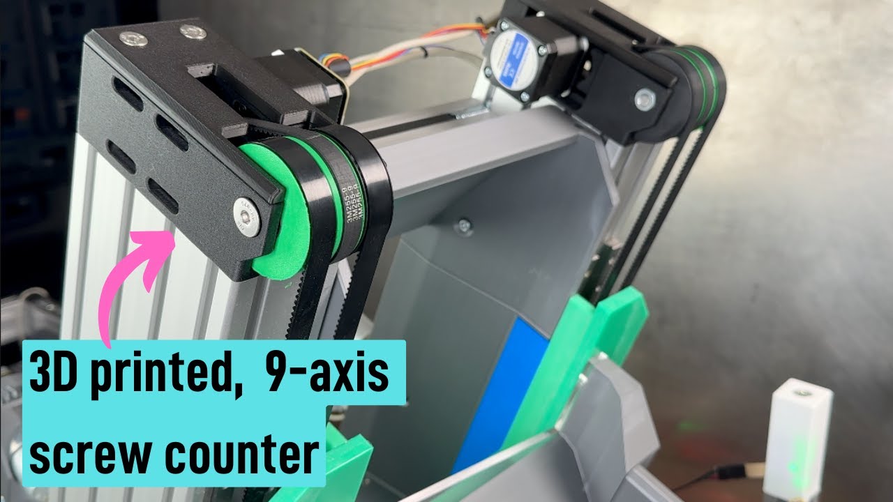 9 axis fastener counting - 3d printed automation #011