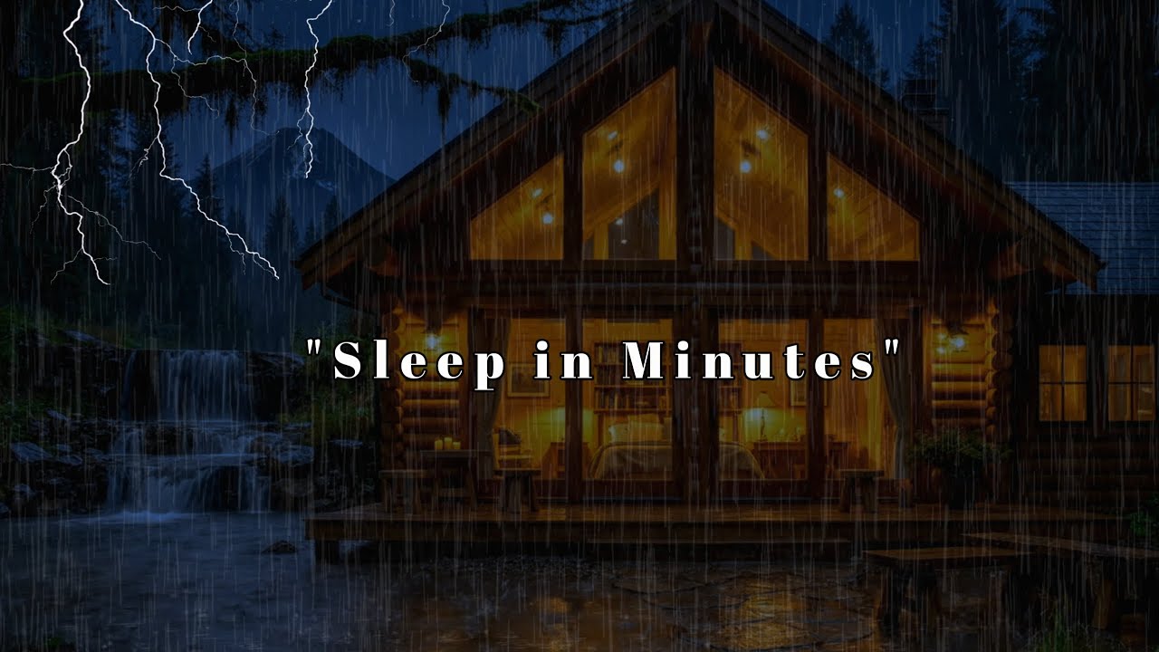 🔴 Peaceful Rain Sounds | Gentle Night Rain to Sleep FAST  Rainy Forest Cabin Ambience for Deep Sleep