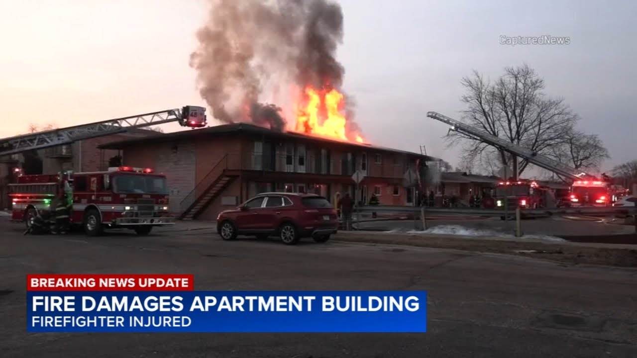 NEW DETAILS: Fire tears through Chicago-area apartment building, firefighter injured, officials say