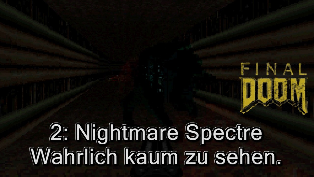 Final Doom: TNT #2 - Nightmare Spectre: Wahrlich kaum zu sehen | Deutsch | Sony PlayStation | Jan
