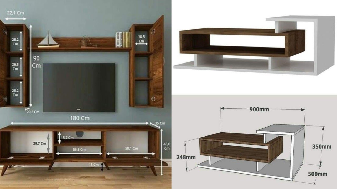 Tv Unit Design With Measurement to help build carpenter || Amarjeet furniture ||