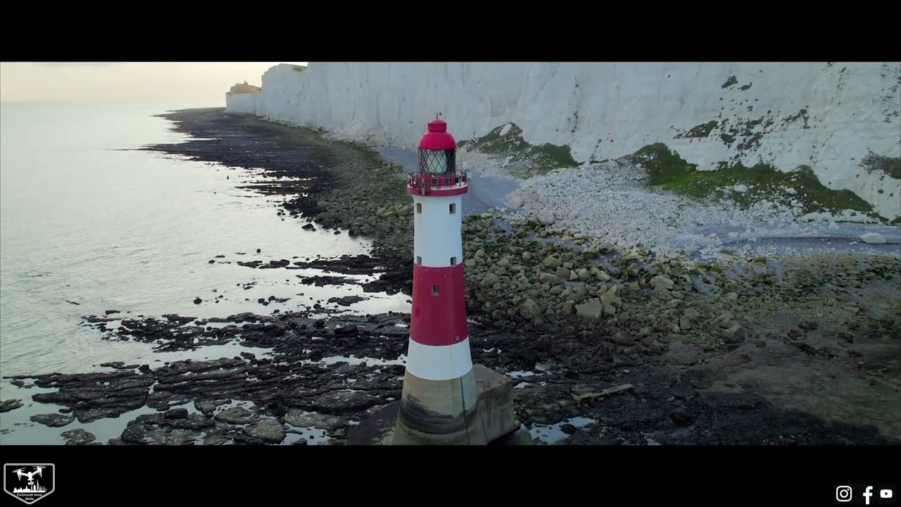 Beachy Head Lighthouse By Drone 4K