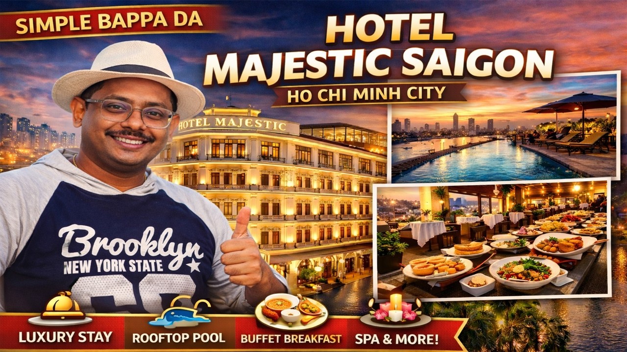 Hotel Majestic Saigon Vietnam | Luxury Hotel Tour | Rooftop Pool & Buffet Breakfast| Simple Bappa Da