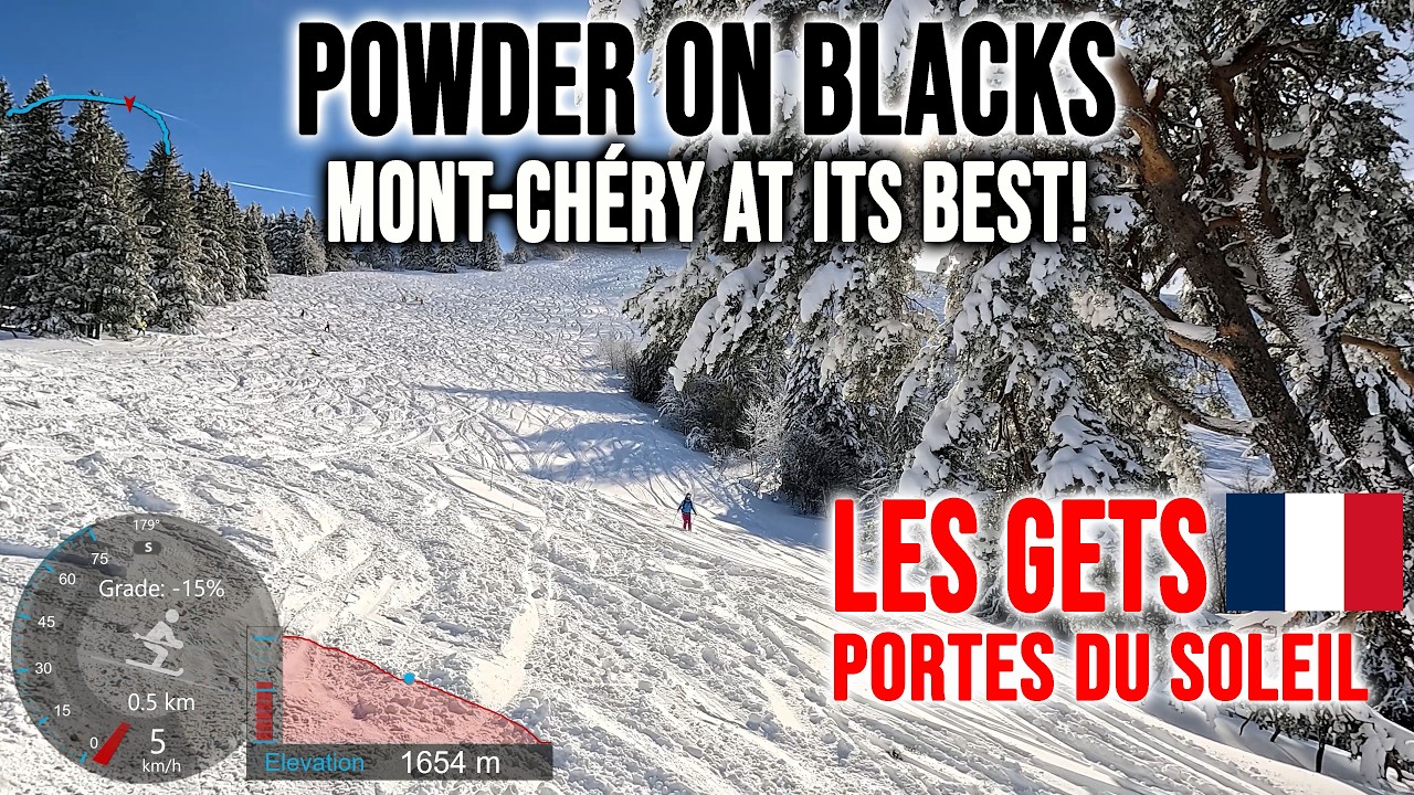 [4K] Skiing Les Gets, Mont-Chéry At Its Best - Powder on Blacks, Portes du Soleil, GoPro HERO13