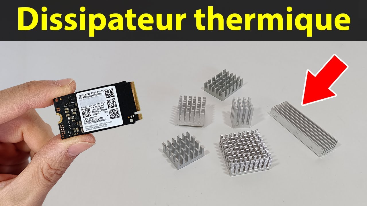 Dissipateur thermique en aluminium pour refroidir le SSD M.2 NVMe pour de meilleures performances 🇫🇷