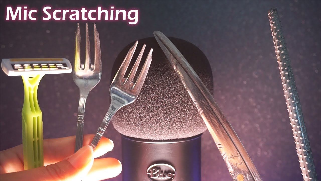 ASMR Mic Scratching with Sharp Objects (Brain Tingles) - No Talking