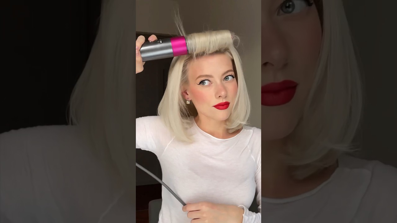 How I style my short hair with Dyson airwrap💔 volume up in 10 min