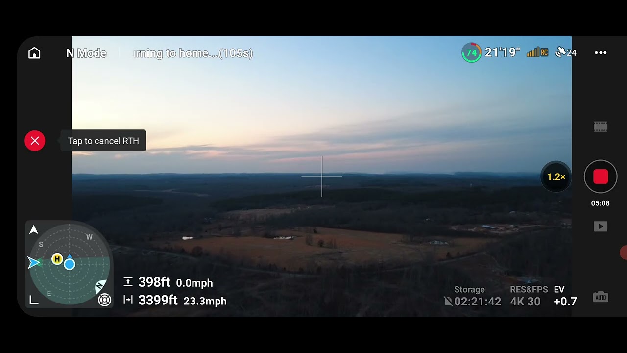 2 mile evening flight to Mitchell Rd. with the DJI Mini 4k..