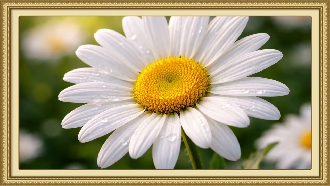 Bright Daisy in Full Bloom | Ambient Art 4k Displays