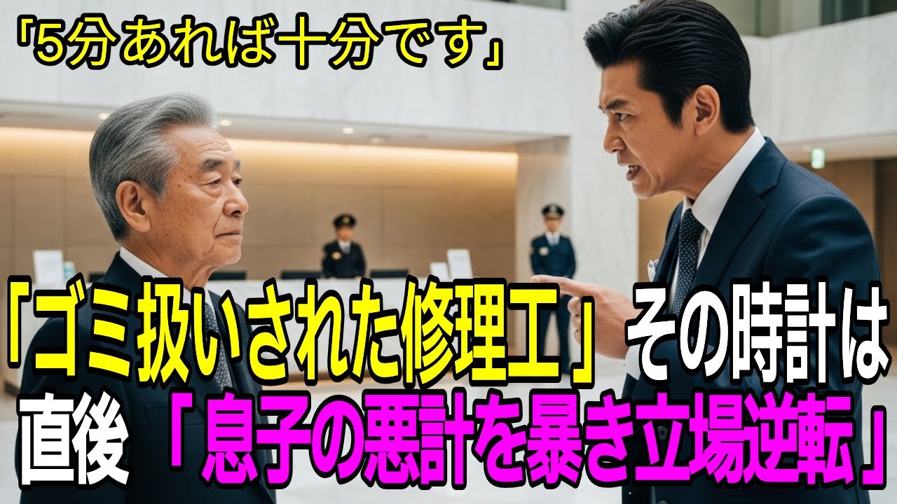 「5分あれば十分です」破綻寸前の老舗和菓子屋、時計修理工が暴いた息子の悪計と衝撃の結末