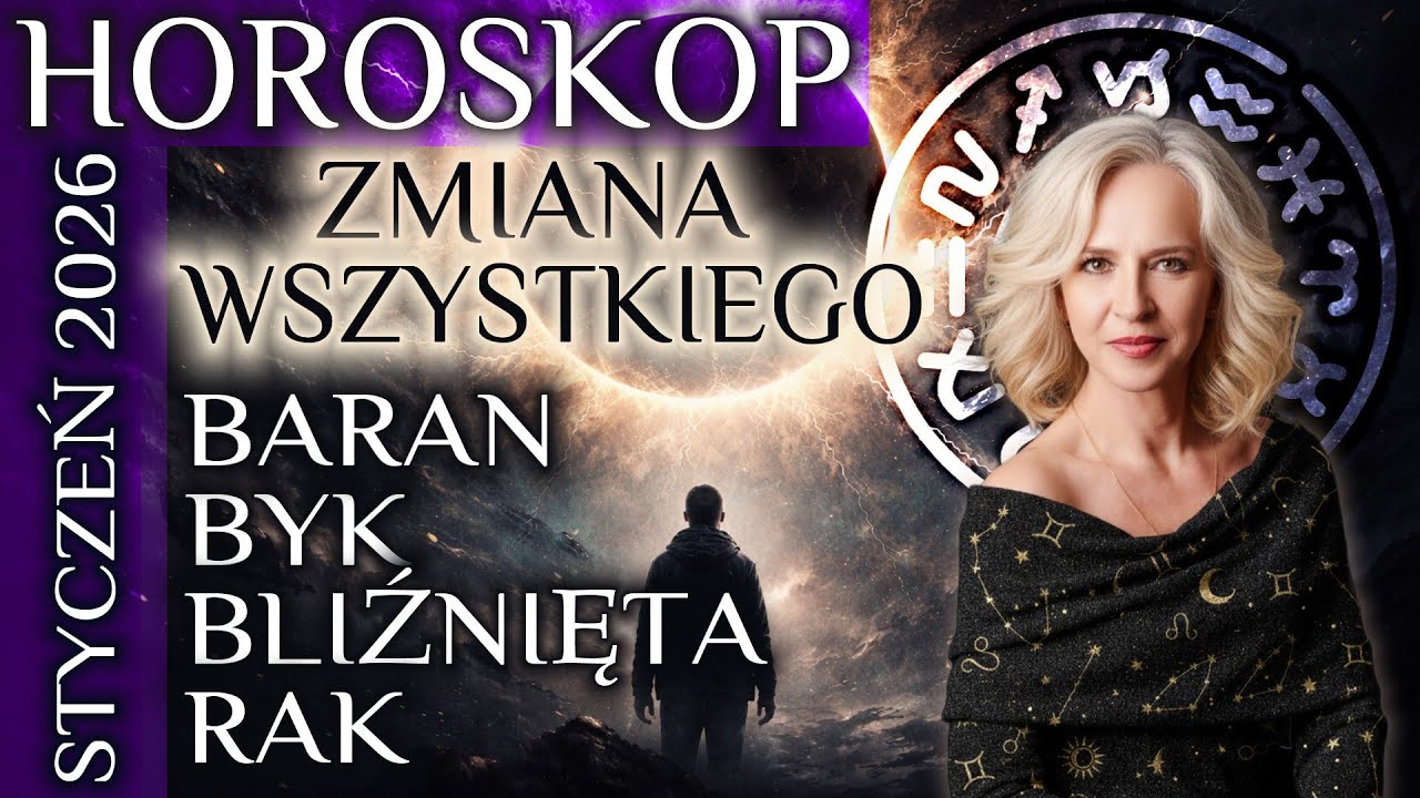 Styczeń 2026 -zmiany wszystkiego. Horoskop dla :BARAN, BYK, Bliźnięta, RAK.
