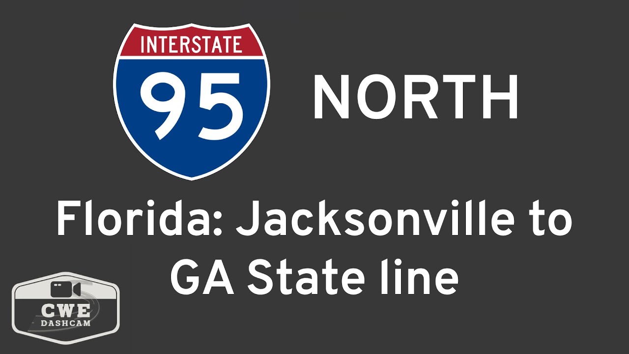Driving I-95 North through Jacksonville (I-295 southern beltway) to the GA state line in real time