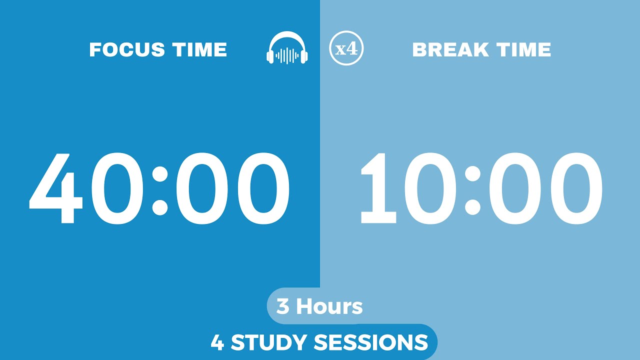 🎧 3,5 Hour Study – 40/10 Pomodoro Timer (Lofi Music) | Study With Me | Deep Focus