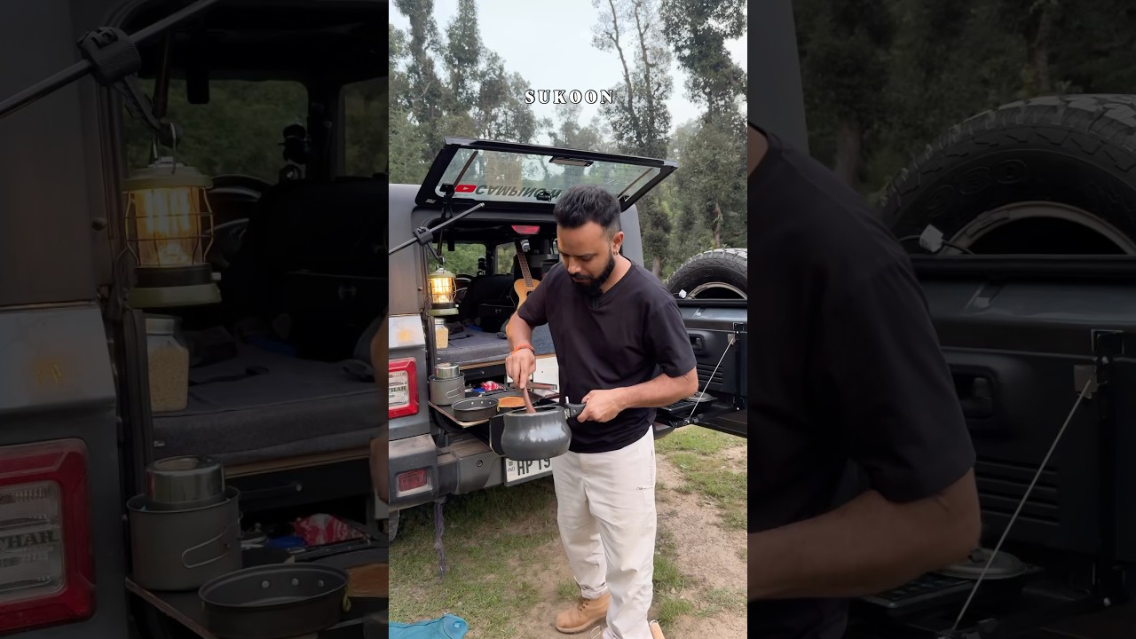 Cooking and relaxing&hearts;️ #caravan #campervan #campingcooking