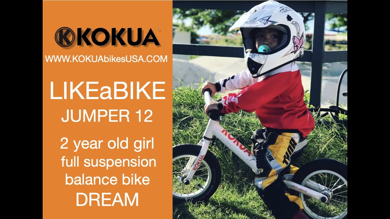 balance bike of dreams //2 year old // KOKUA LIKEaBIKE Jumper 12 // full suspension balance bike.