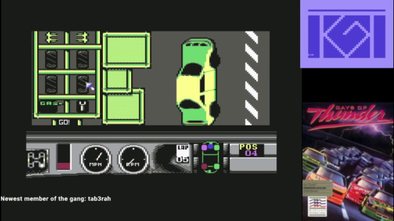 days of thunder - C64 gameplay