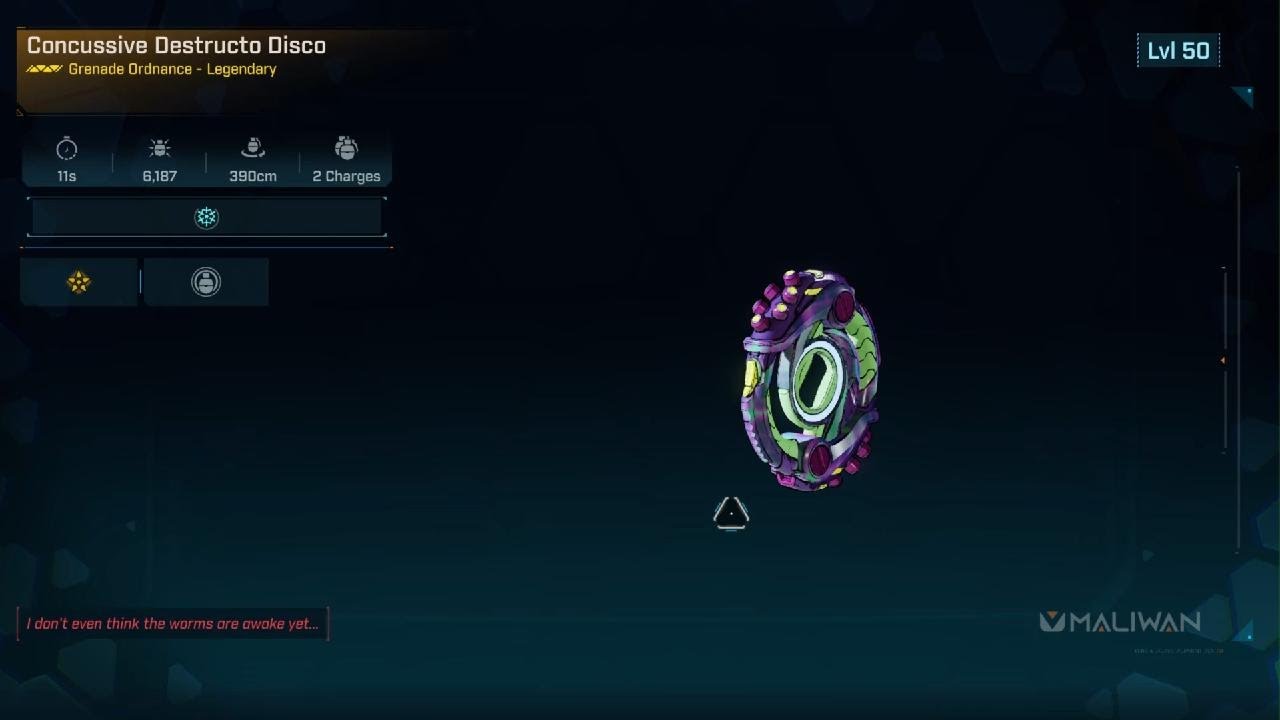 Borderlands 4 - Destructo Disco (Legendary Maliwan Grenade Ordnance)