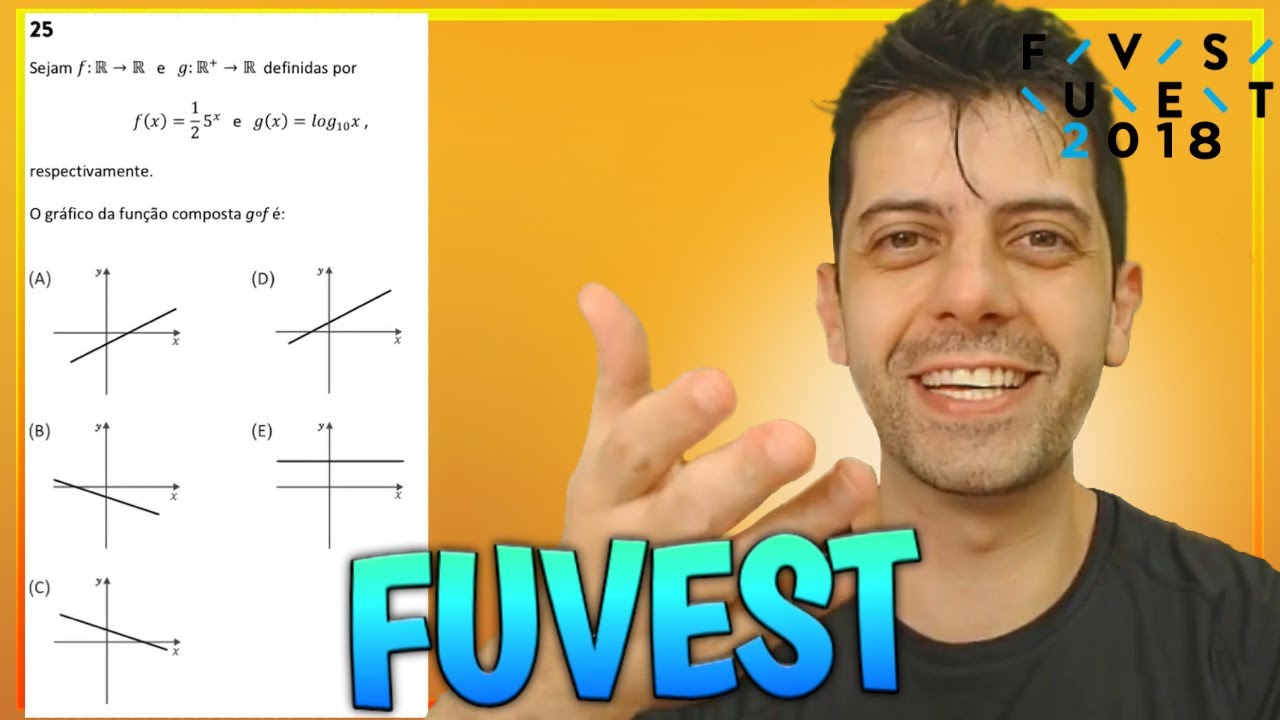 FUVEST 2018 - Q25 Mat - Sejam f: R em R e g: R em R, definidas por: f(x)=(1/2)*5^x