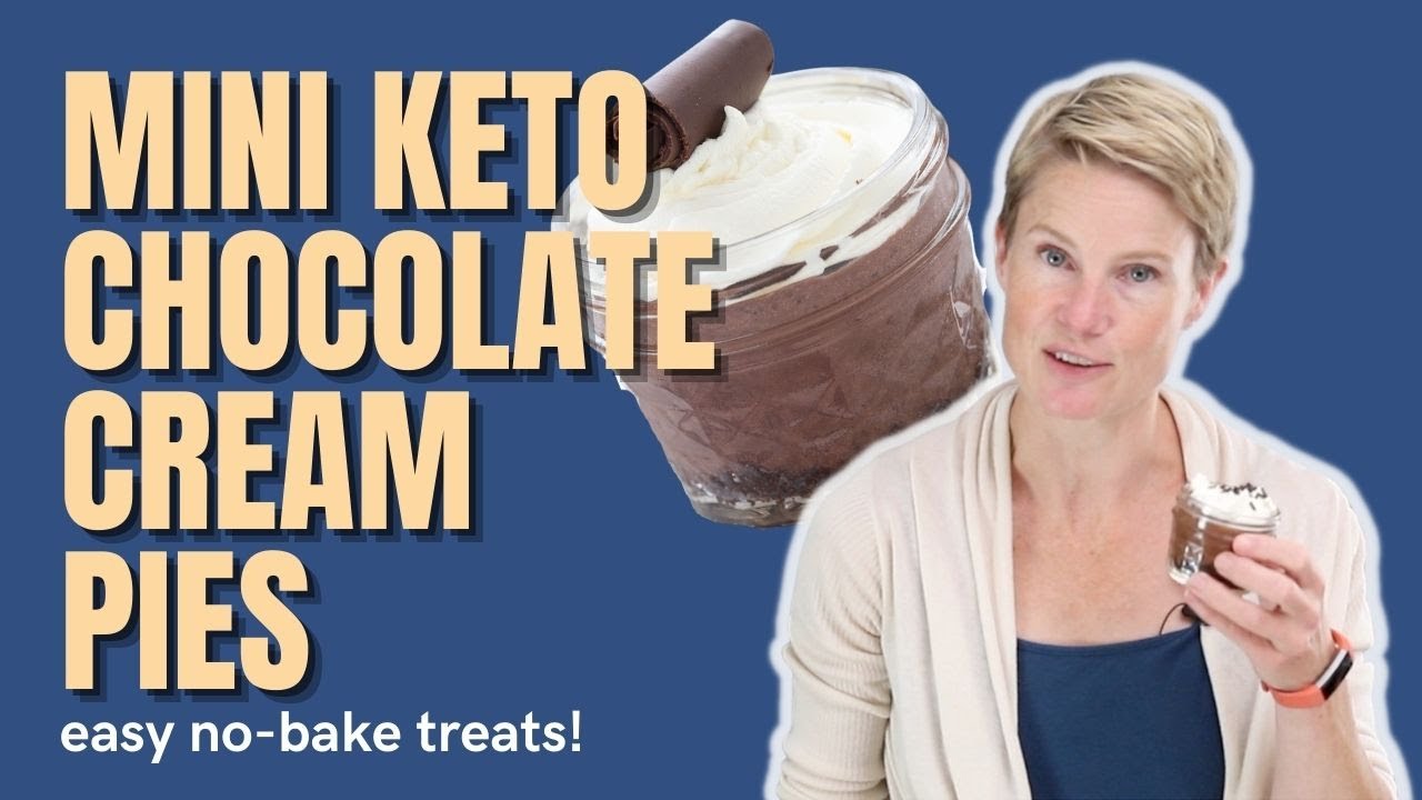 MINI KETO CHOCOLATE CREAM PIES | easy no bake treats