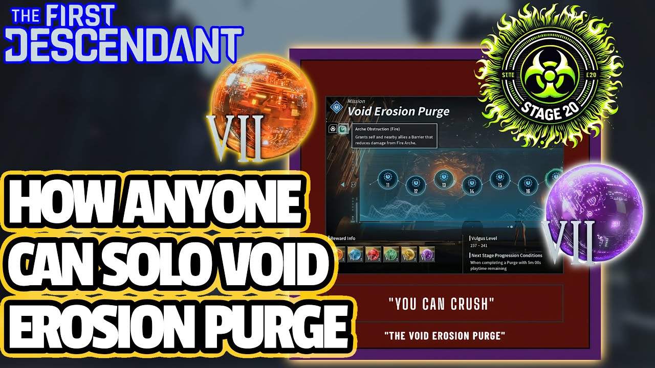 [FIRST DESCENDANT] How ANYONE Can SOLO Stage 20 Void Erosion Purge & Even Flawless