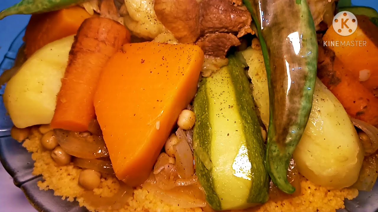 كسكس بلبصلة/كسكسي باللحم و بالخضار/Couscous/ libyan food