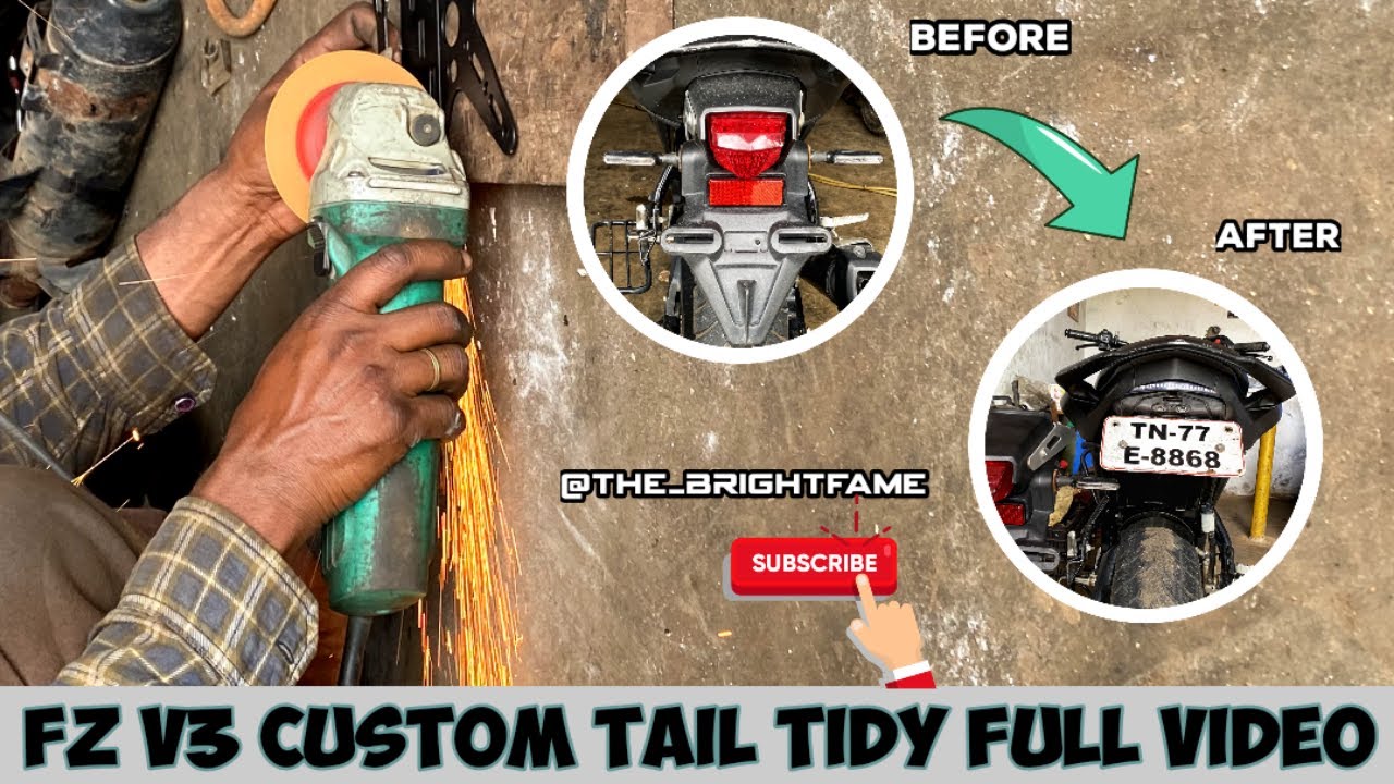 Yamaha FZ_Version 3 | Custom Tail Tidy | Strip light | Modification Cost | The_Brightfame | Tamil