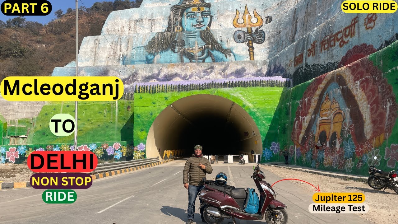 McLeodGanj To Delhi Non Stop Ride 😀| TVS Jupiter 125 | Long Ride | Solo Ride