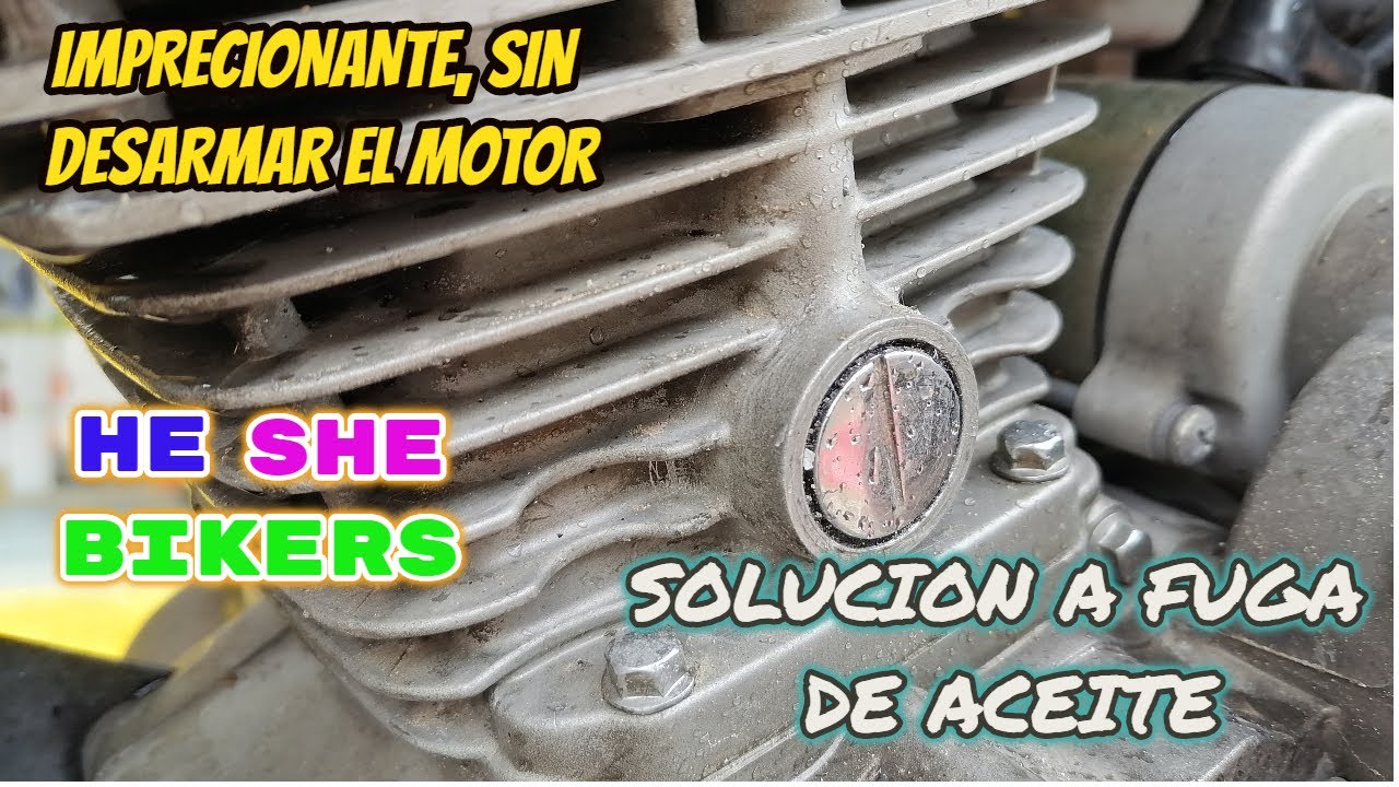 solucionando fuga de aceite, en moto sin desarmar el motor. BLACKWING150CC