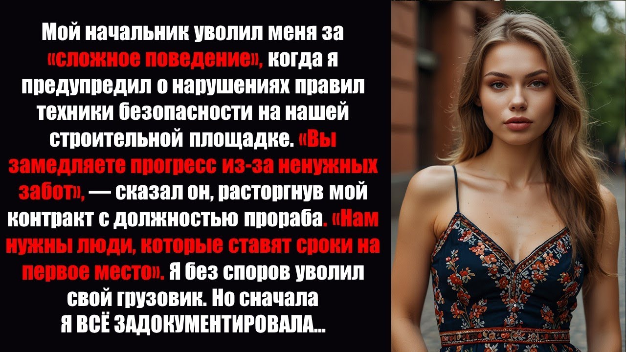 Мой начальник уволил меня за то, что я 