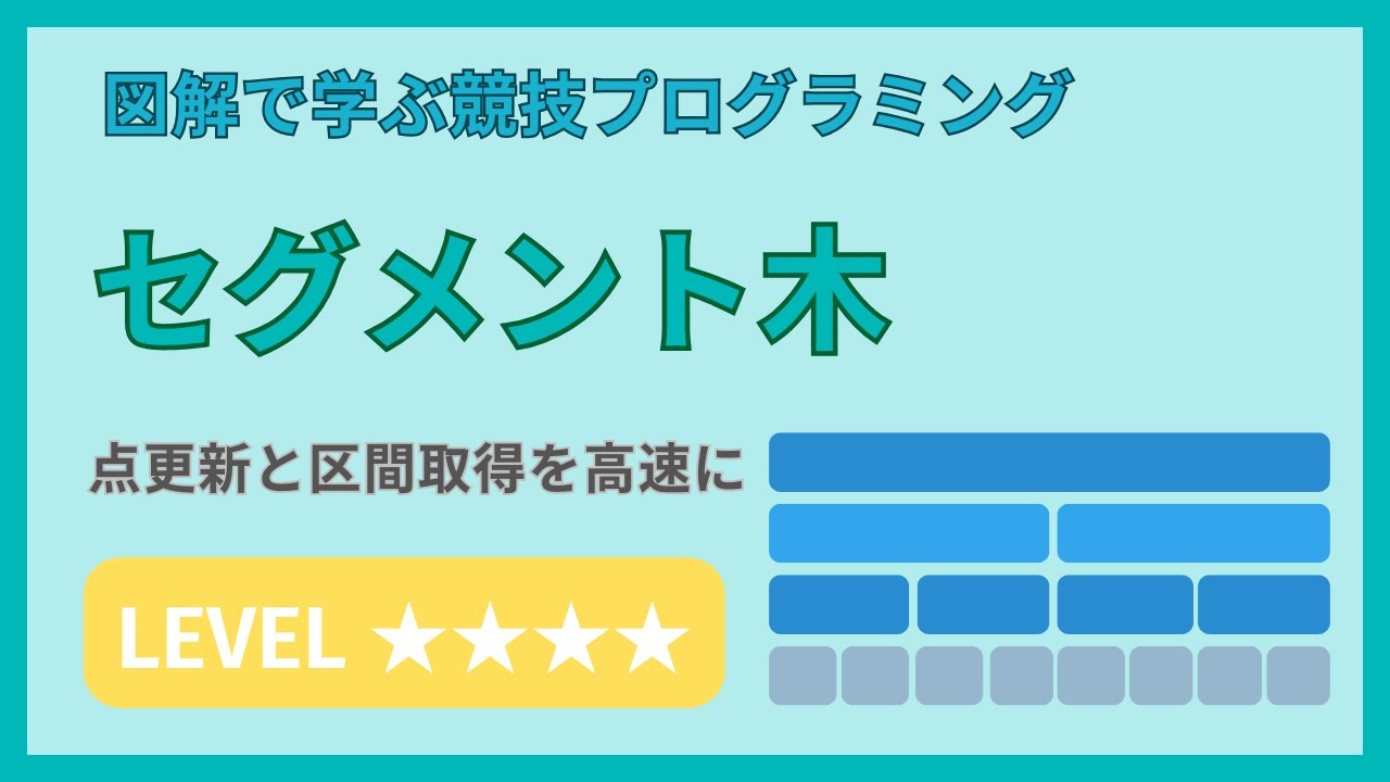 【アルゴリズム】最強のデータ構造！？「セグメント木」で区間計算を自由自在に