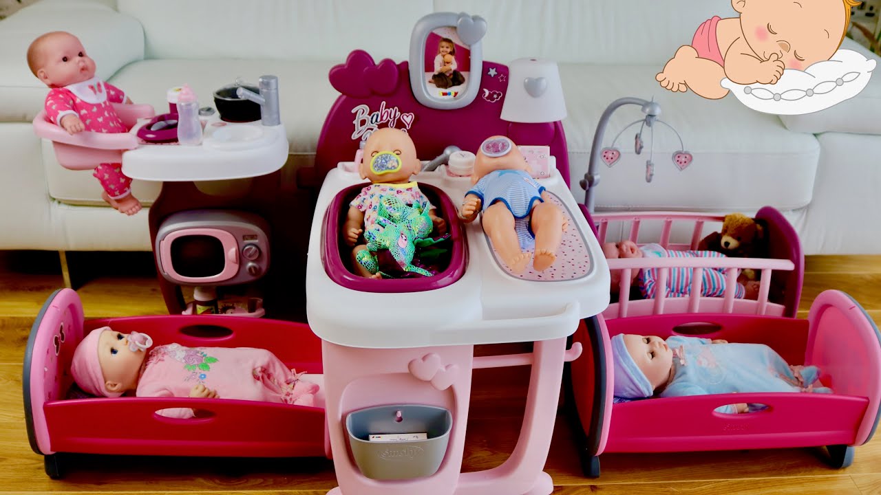 Large Baby Doll Nursery + 6 Cute Doll Beds | Unboxing, Set Up & Pretend Play with Baby Dolls