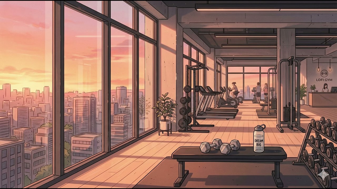🎧 1 Hour Workout Lofi Mix | No Vocals / Gym Ambience | 1小時純音樂健身房沉浸陪伴