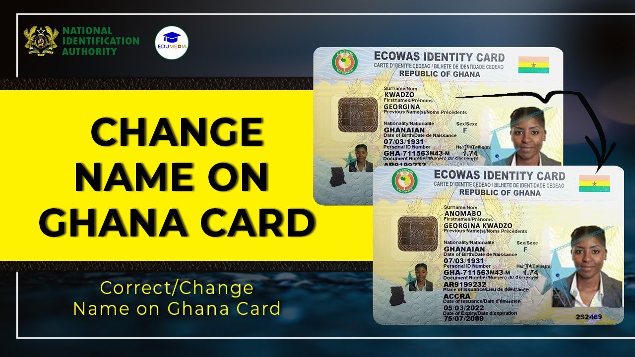 How to CORRECT/CHANGE NAME ON GHANA CARD | #GhanaCard | #edumedia