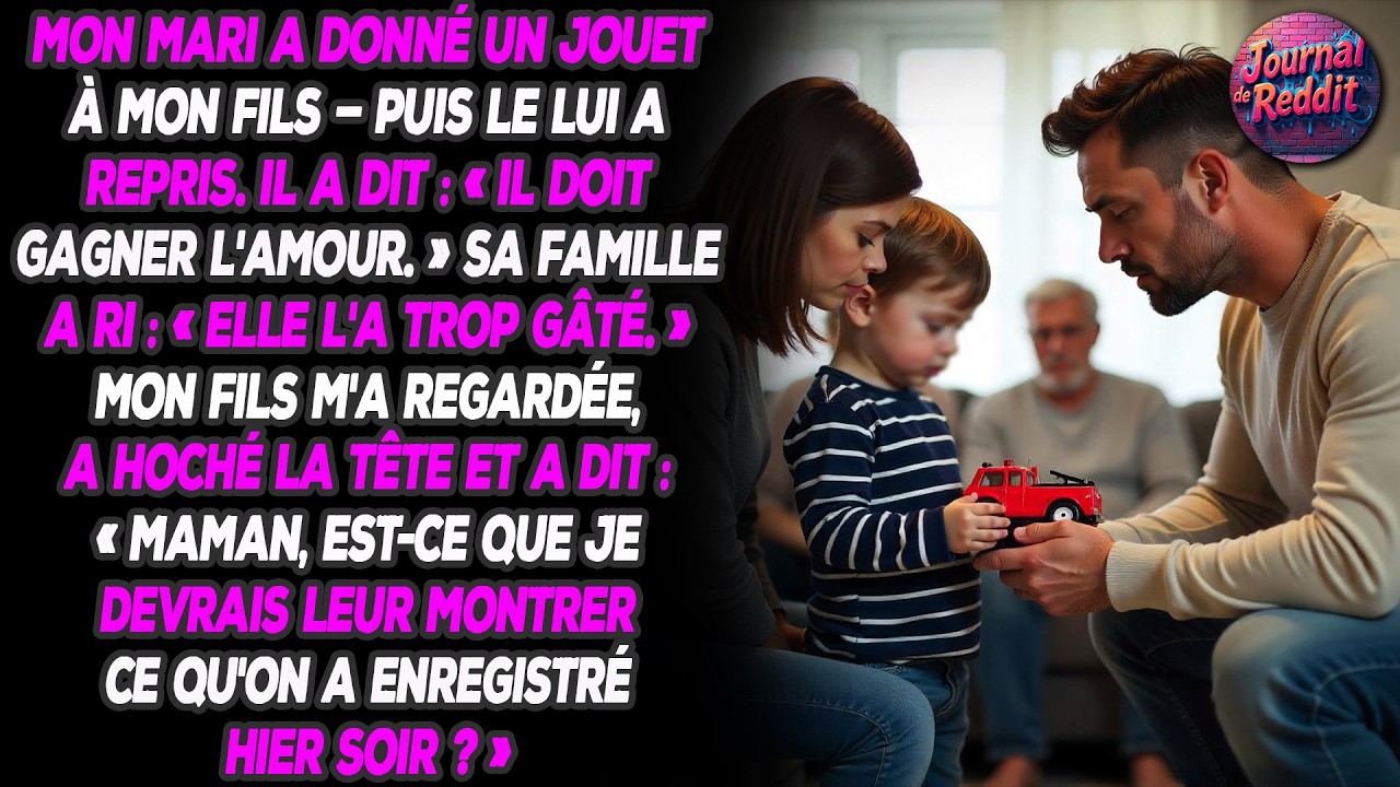 Mon mari a pris le jouet de mon fils - puis mon fils a dit : « Tu veux entendre ce que tu as dit...