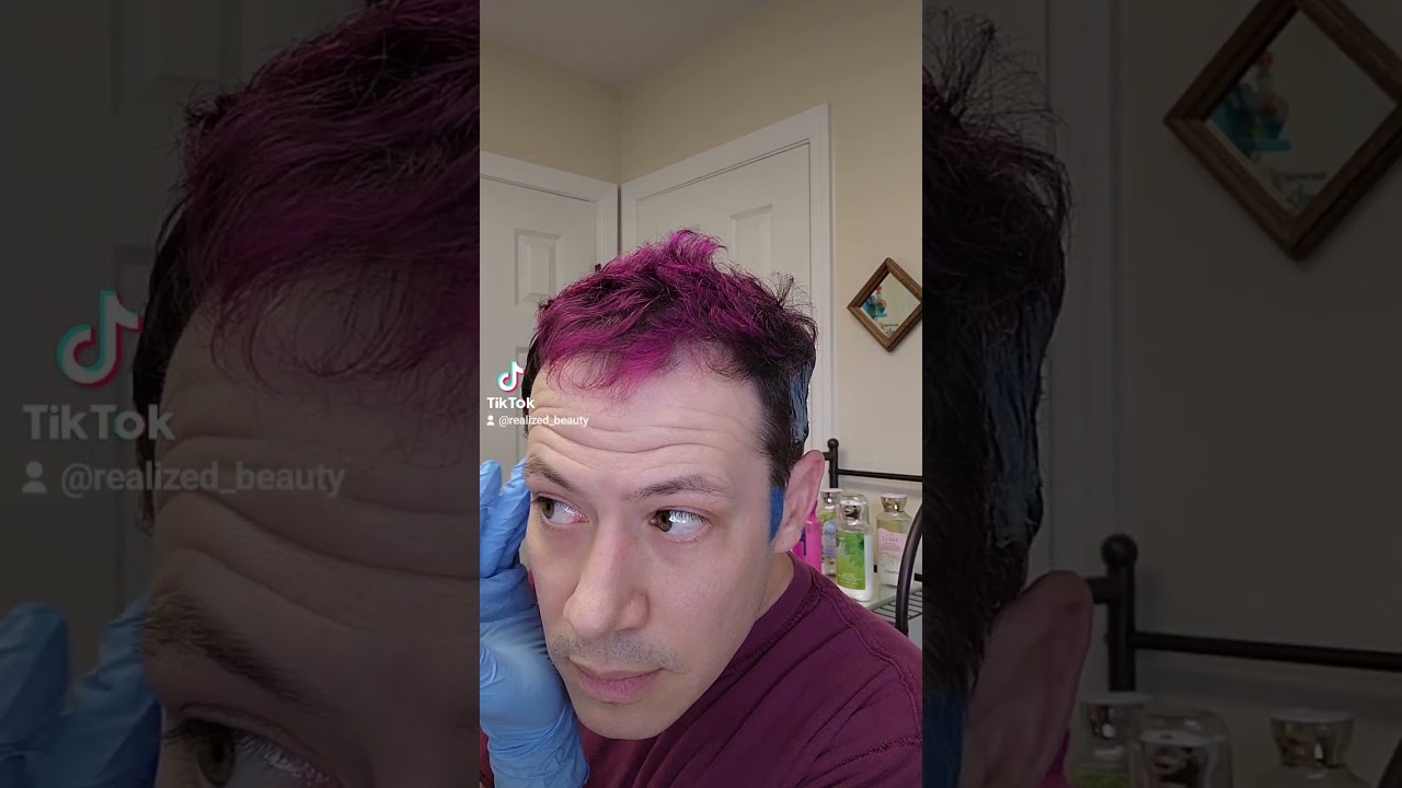 Refreshing my haircolor with Pulp Riot Semi-permanent haircolor #pulpriot #haircolor 🩵💙🩷💜