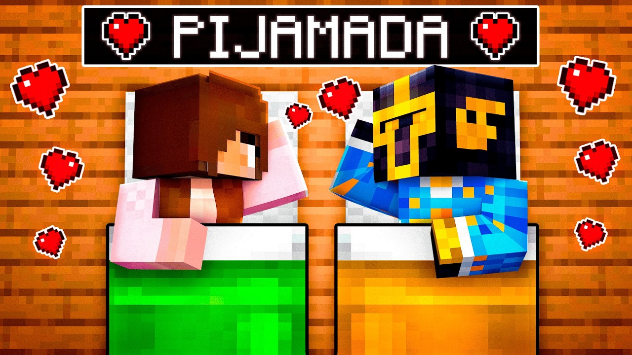 MASSI Y LA SUSCRIPTORA TIENEN UNA PIJAMADA EN MINECRAFT 😱