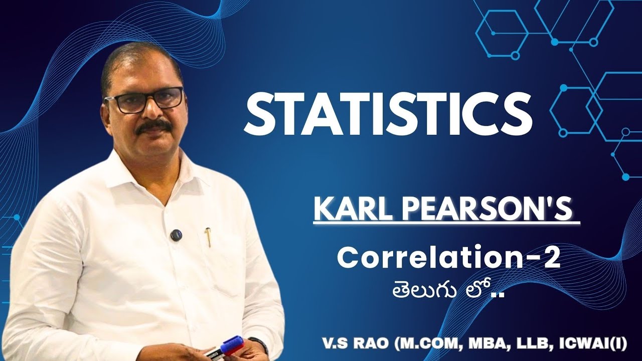 STATISTICS  karl pearson's correlation 2